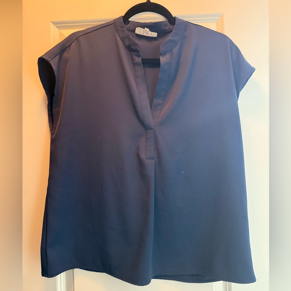 MELLODAY Deep Blue Blouse